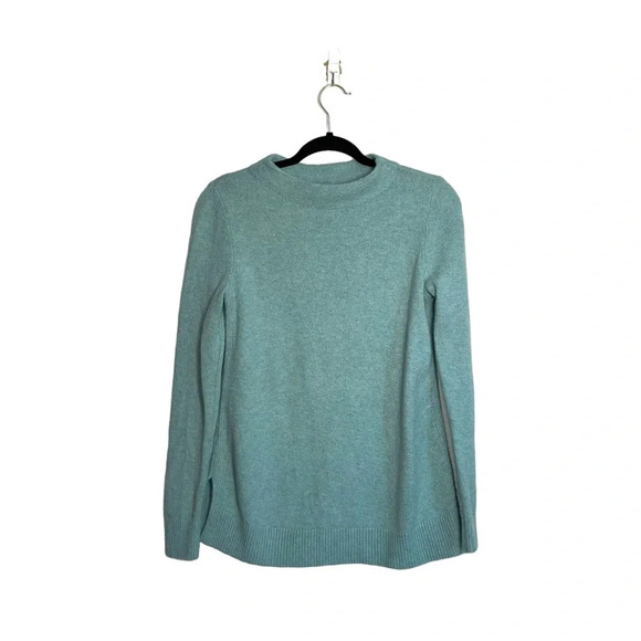 LOFT Aqua Mock Neck Wool Blend Plush Yarn Pullover Sweater Small Women’s - Picture 10 of 10